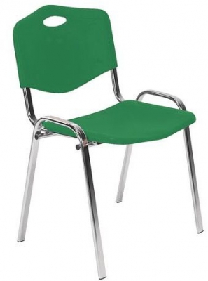Scaun de sufragerie din plastic ISO Chrom, verde