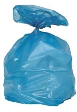 Saci menajeri, 120 l, grosime 80 mic, 150 buc, albastru