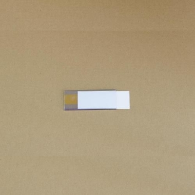 Suport etichete Manutan pentru rafturi, autoadeziv, 38 x 100 mm, 100 buc/set