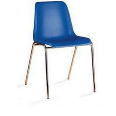 Scaun de sufragerie din plastic Linda, albastru