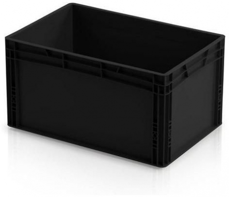 Naveta antistatica ESD, neagra, 32 x 60 x 40 cm