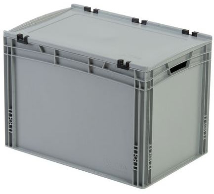 Naveta Euro din plastic PE cu capac, 88 l