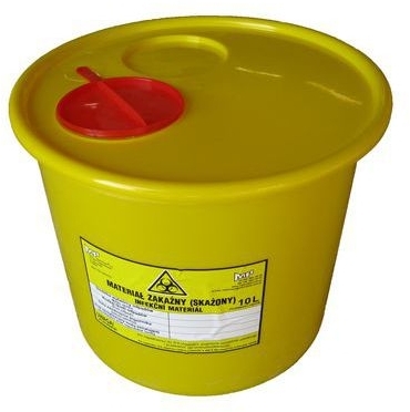 Recipient pentru deseuri medicale, galben, 10 l