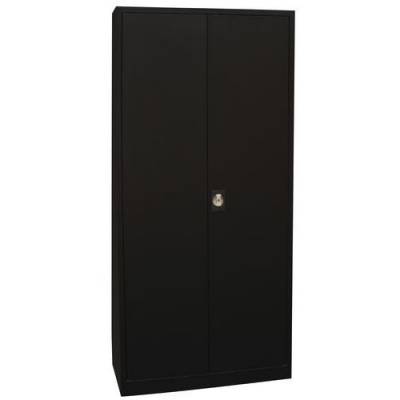 Dulap metalic pentru dosare Manutan, 4 rafturi, 195 x 92 x 42 cm, negru