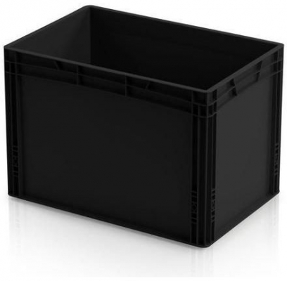 Naveta antistatica ESD, neagra, 42 x 60 x 40 cm