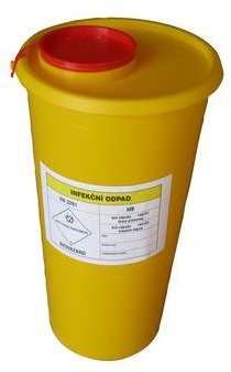 Recipient pentru deseuri medicale, galben, 2,5 l