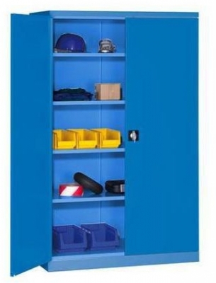 Dulap metalic de atelier 199 x 120 x 60 cm, albastru