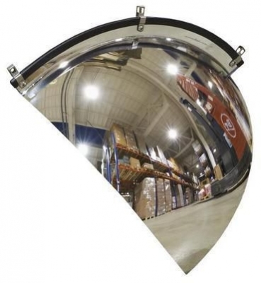 Oglinda de supraveghere parabolica, forma speciala pentru colt, 600 mm