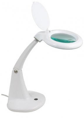 Lampa de laborator cu LED Manutan Potos cu lupa rotunda, 6 W