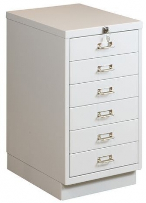 Clasificatoare metalice un rand A3 Esk, 6 sertare, gri, cu incuietoare