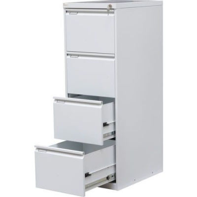 Clasificator metalic cu un singur rand A4 Tyne, 4 sertare, gri