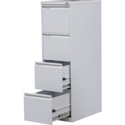 Clasificator metalic cu un singur rand A4 Trent, 4 sertare, gri