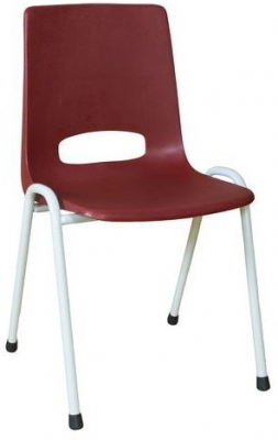 Scaun de sufragerie din plastic Pavlina Grey Light, bordo