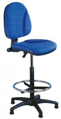 Scaun de lucru Ergo cu glisoare, albastru