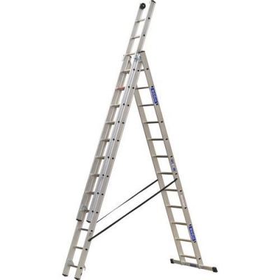 Scara extensibila din aluminiu PROFI, 3 x 12 trepte