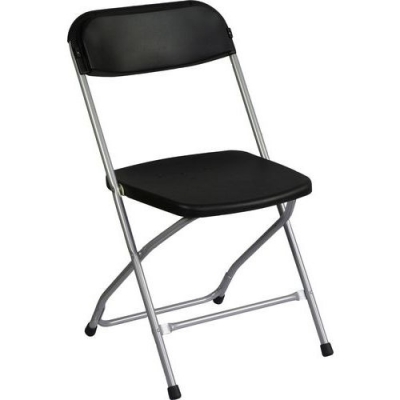 Scaun de sufragerie din plastic Poly, negru