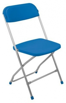 Scaun de sufragerie din plastic Poly, albastru