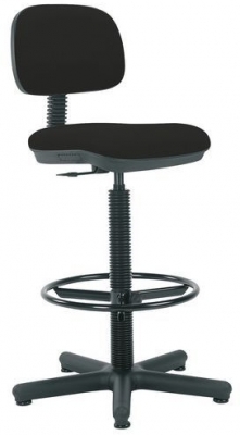 Scaun de lucru Senior cu glisoare, negru