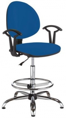 Scaun de lucru Smarty cu glisoare, albastru