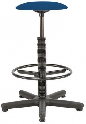 Scaunel de lucru inalt Golia cu glisoare, albastru