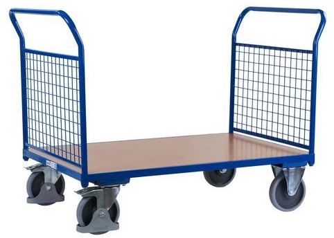 Carucior cu platforma, cu doua manere cu panou cu grilaj, pana la 500 kg, 100,6 x 139 x 80 cm