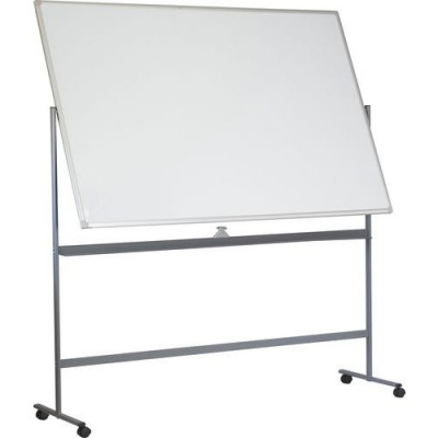 Tabla magnetica mobila alba Basic, cu doua fete, 120 x 180 cm