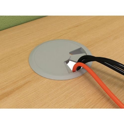 Trecere cabluri pentru mese Alfa, 80 mm