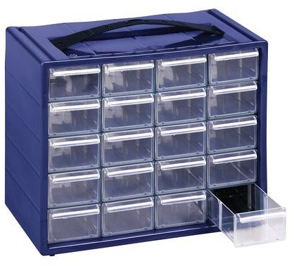 Organizator cu maner, 20 sertare