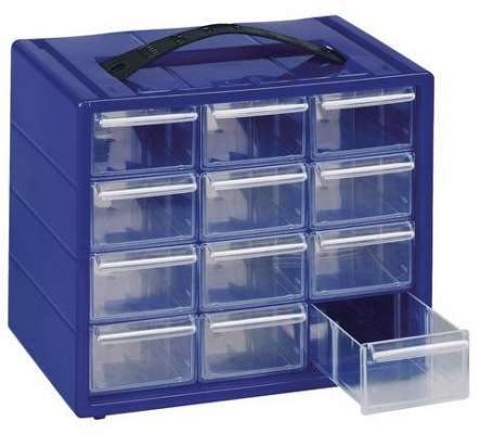 Organizator cu maner, 12 sertare