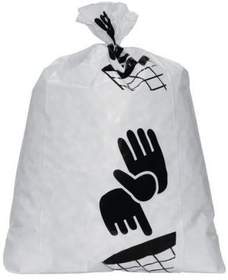 Saci menajeri Manutan, 60 l, grosime 80 mic, 100 buc, alb