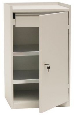 Dulap de atelier pentru scule Manutan, 91,5 x 53,3 x 50 cm, gri/gri