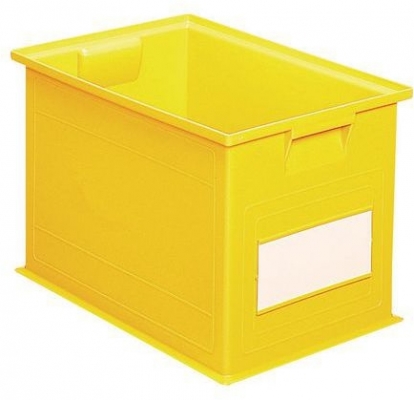 Naveta colorata din plastic PS (40,5 l), galbena