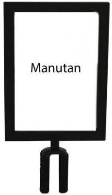 Panou informativ pentru stalpi de ingradire Manutan de 2 m, negru, vertical