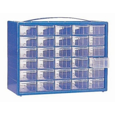 Organizator cu maner, 30 sertare