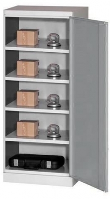 Dulap metalic de atelier 199 x 80 x 50 cm, gri/gri