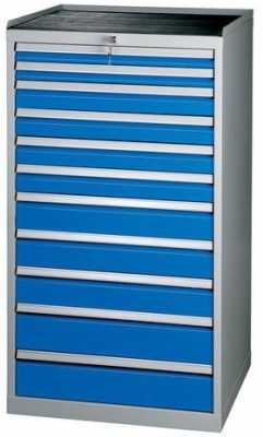 Dulap de atelier cu sertare, 135 x 72 x 70 cm, 11 sertare