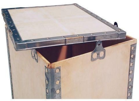 Cutie de transport din lemn cu capac, 80 x 80 x 120 cm