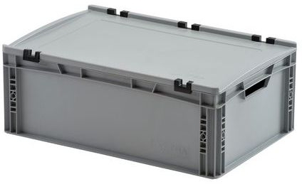 Naveta Euro din plastic PE cu capac, 45 l