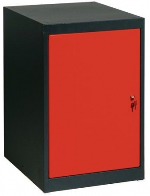 Container dulap, 80 x 51 x 59 cm, antracit/rosu