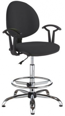 Scaun de lucru Smarty cu glisoare, negru