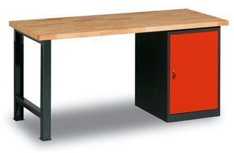 Masa de atelier Weld cu dulapior, 80 cm, 84 x 120 x 68,5 cm, antracit