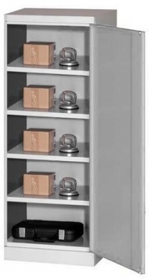 Dulap metalic de atelier 199 x 60 x 43,5 cm, gri/gri