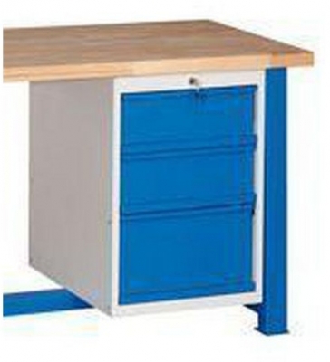 Container cu sertare, 70 x 48 x 61 cm, 3 sertare