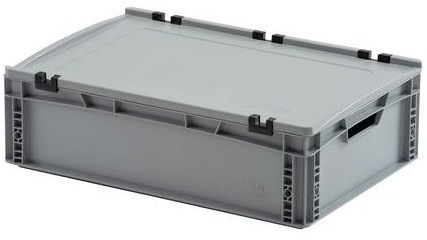 Naveta Euro din plastic PE cu capac, 35 l
