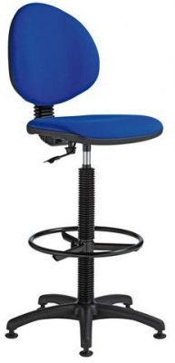 Scaun de lucru inalt Stella cu glisoare, albastru