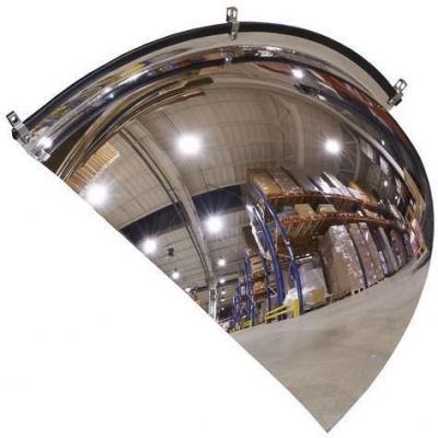 Oglinda de supraveghere parabolica, forma speciala pentru colt, 800 mm