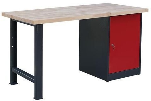 Masa de atelier Weld cu dulapior, 80 cm, 84 x 150 x 80 cm, antracit