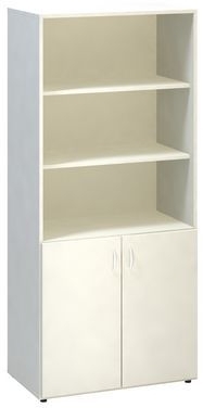 Dulap inalt Alfa 500, 178 x 80 x 47 cm, cu nisa si usi, model alb