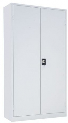 Dulap metalic de atelier Manutan, 195 x 100 x 45 cm, gri/gri