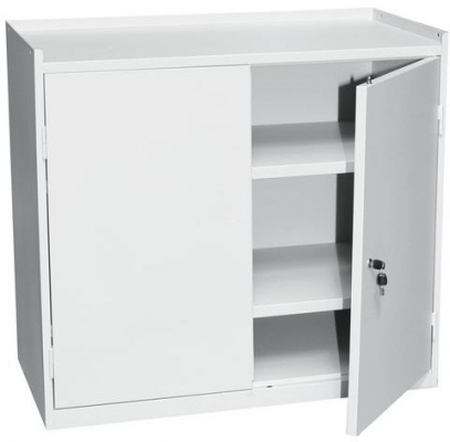 Dulap de atelier pentru scule Manutan, 91,5 x 100 x 50 cm, gri/gri